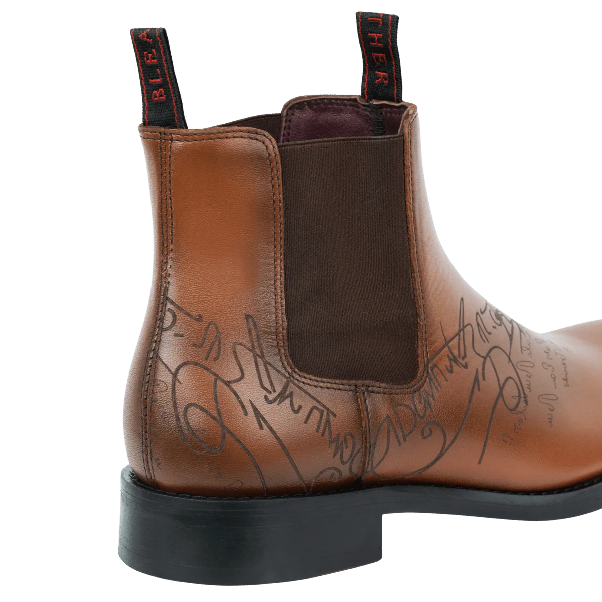 Westwood: Chelsea Boots Homme - Cuir Cognac Gravé