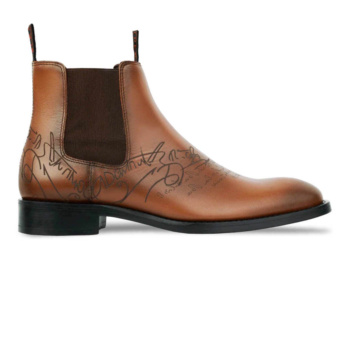 Westwood: Chelsea Boots Homme - Cuir Cognac Gravé
