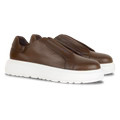 George : Sneakers Homme - Cuir Marron