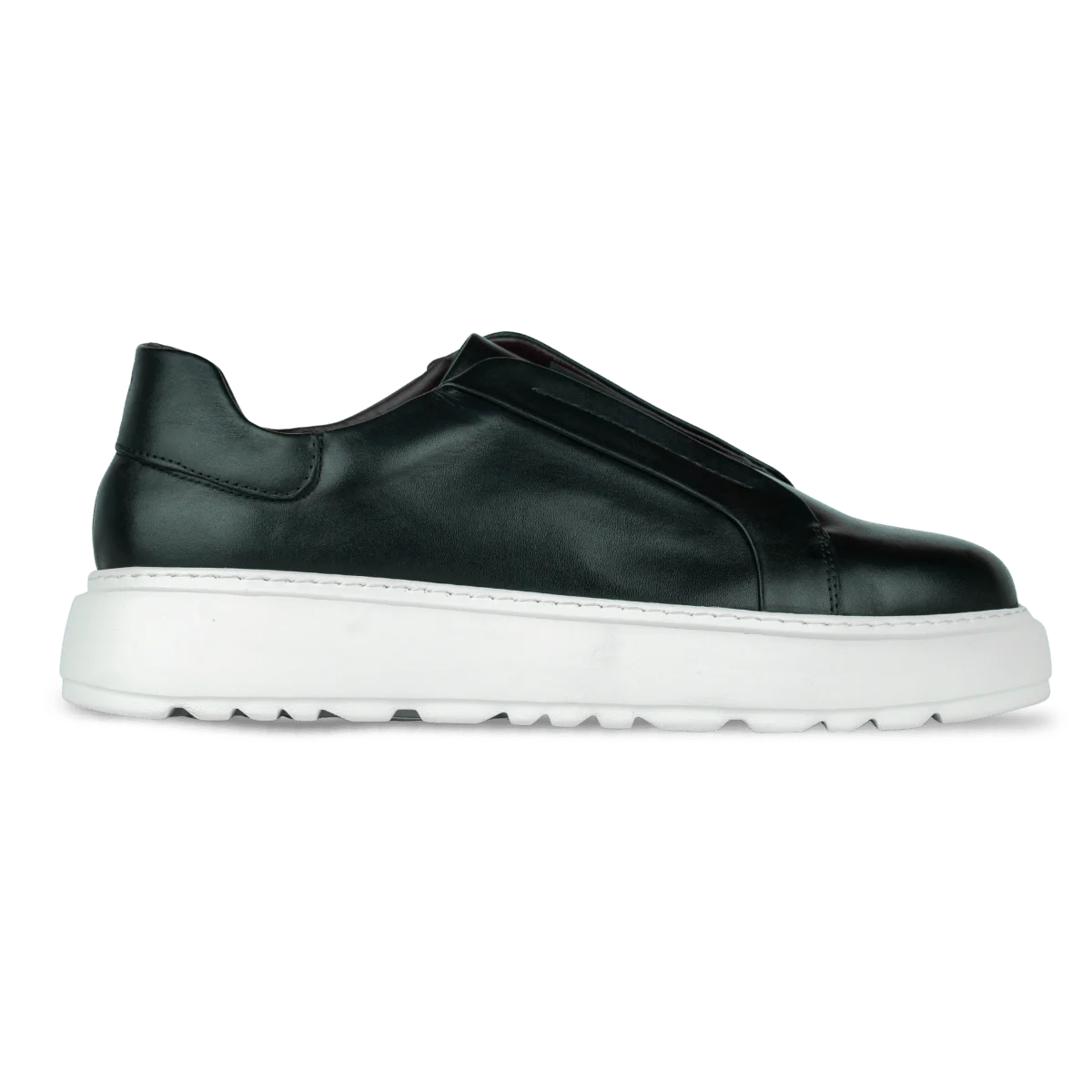 George : Sneakers Homme - Cuir Noir