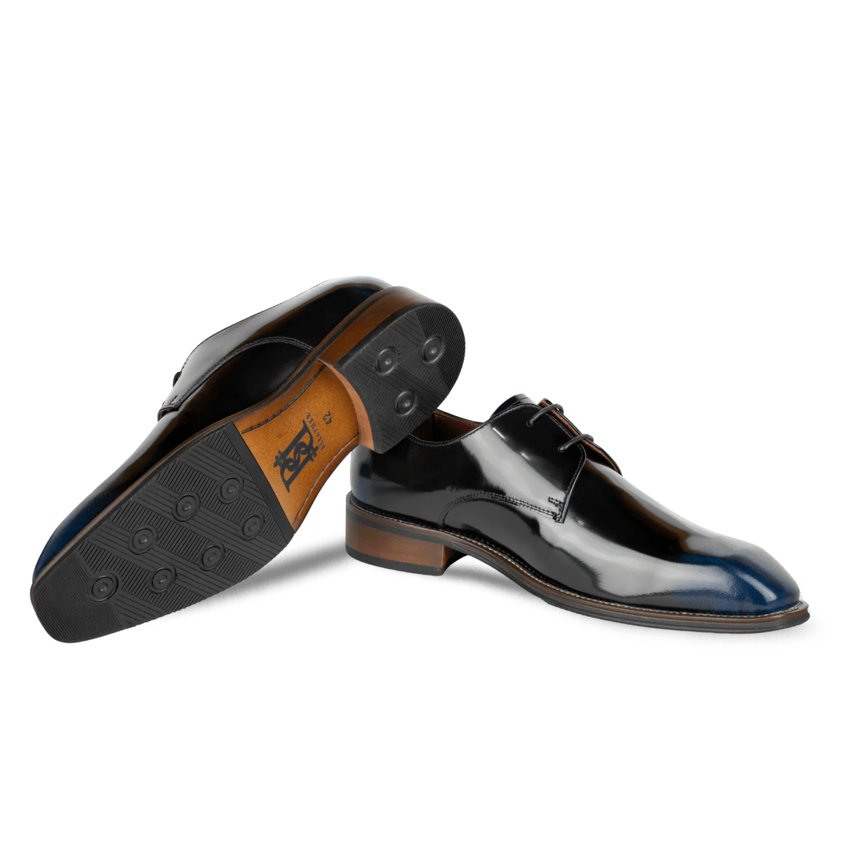 Windsor: Derby Homme - Cuir Bleu Patiné