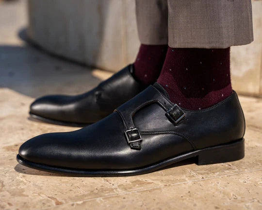 Budd: Chaussures à boucles - Cuir Noir