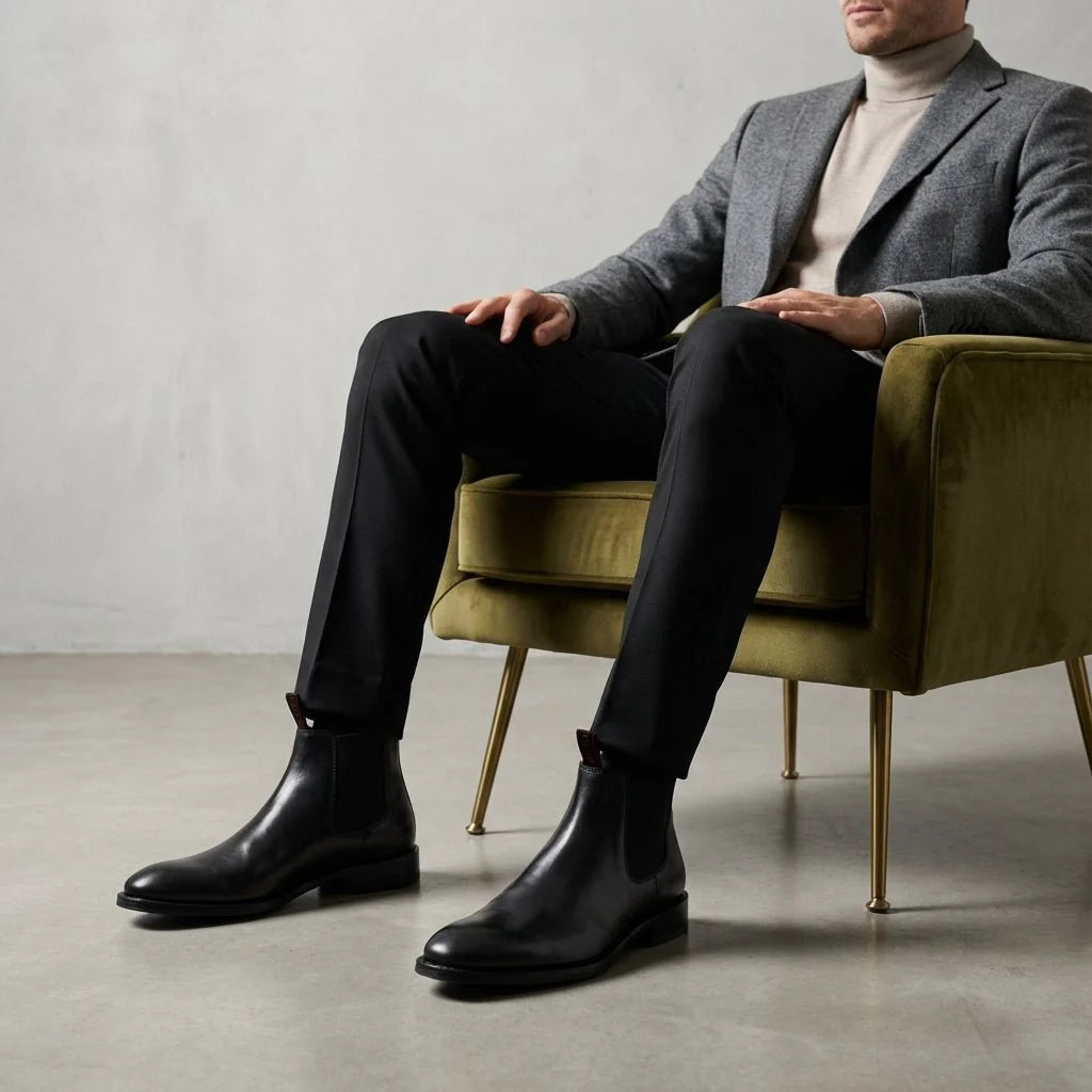 Westwood: Chelsea Boots Homme - Cuir Noir