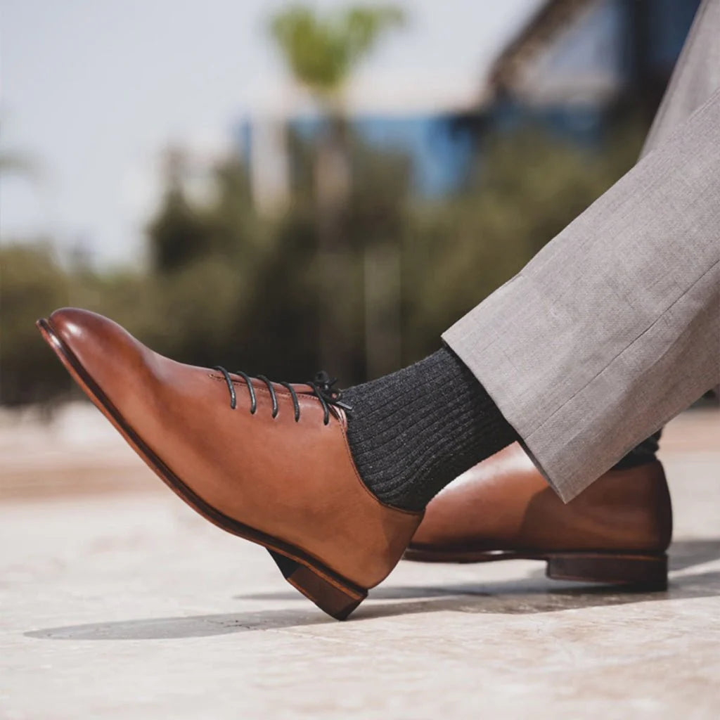 Landon: Richelieu Homme - Cuir Cognac