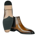 Mayfair : Chelsea Boots Homme - Cuir Cognac Patiné