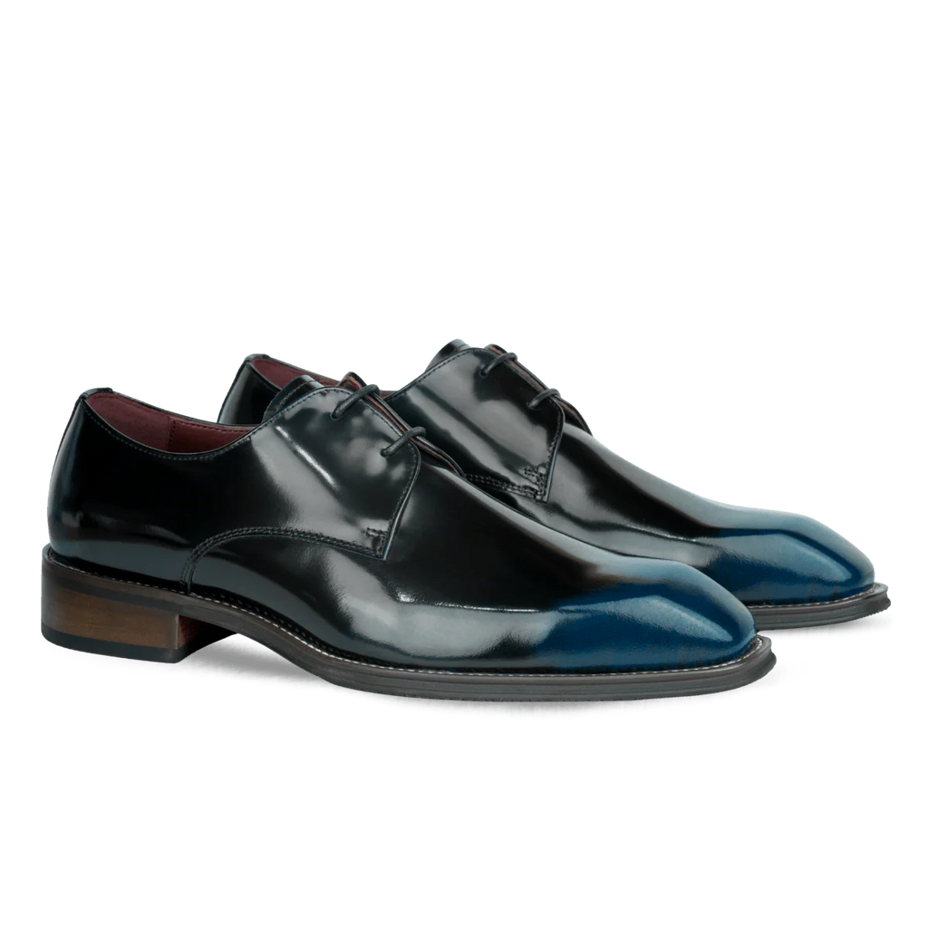 Windsor: Derby Homme - Cuir Bleu Patiné