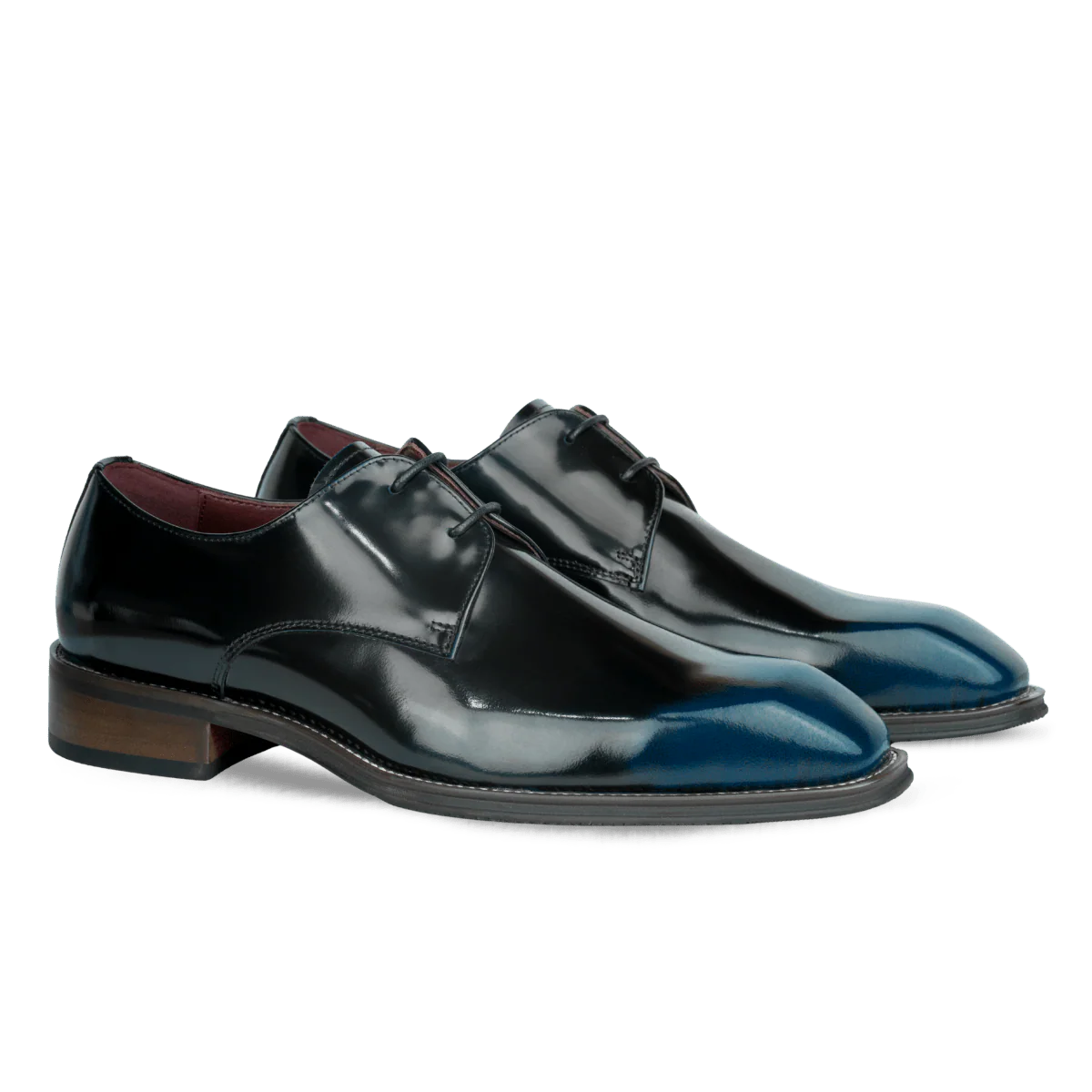 Windsor: Derby Homme - Cuir Bleu Patiné