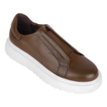 George : Sneakers Homme - Cuir Marron