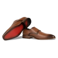 Budd: Chaussures à boucles - Cuir Cognac