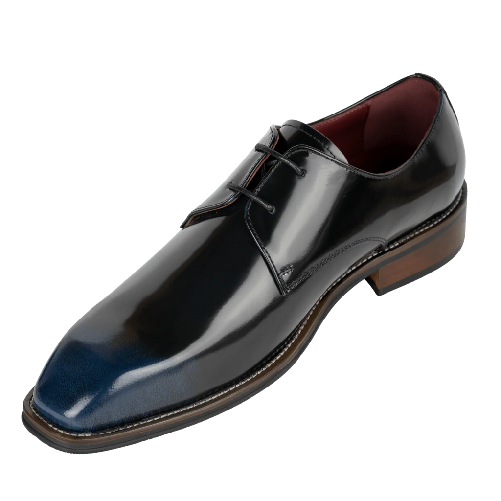Windsor: Derby Homme - Cuir Bleu Patiné