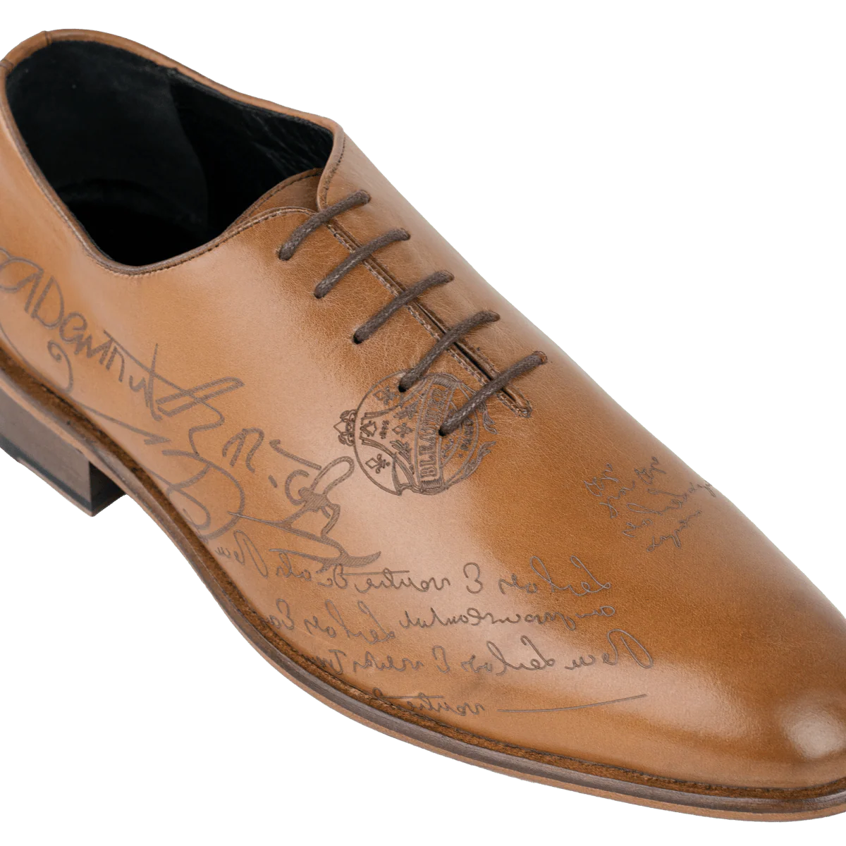 Landon: Richelieu Homme - Cuir Cognac gravé