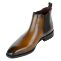 Mayfair : Chelsea Boots Homme - Cuir Cognac Patiné